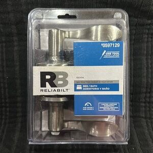 Reliabilt Olivia Satin Nickel Bed/Bath Privacy Door Handle Set~NEW!